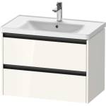 Duravit Ketho. 2 - Шкафче за умивалник 55x78x46 см, 2 чекмеджета, лъскаво бяло K25283022220000 (K25283022220000)