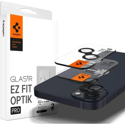 Spigen Протектор за Камерата на iPhone 14 Plus, Spigen EZ Fit Optik Pro Glass tR 2бр. , Черен (AGL05213)