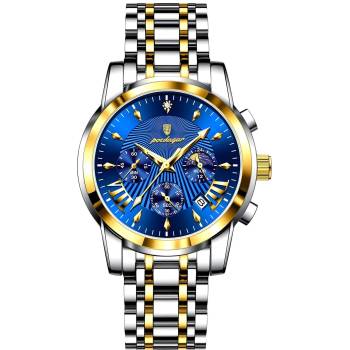 Poedagar Часовник poedagar lu-35002 - Сребристо / Синьо kp35002 (lu-35002)