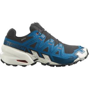 Salomon Мъжки маратонки Salomon Speedcross 6 Gore-Tex Trail running shoes - Black / Mykonos Blue / Vanilla Ice - размер 49 1/3 (EU) (023-1201-2424)