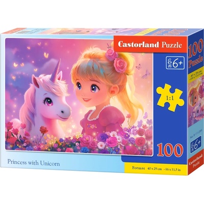 CASTORLAND Princezná s jednorožcom 100 dielov