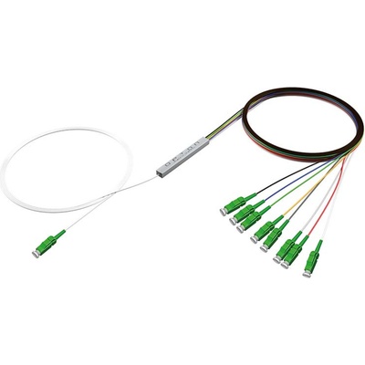 Conneu Оптичен PLC сплитер 1х8 с LC-APC конектори, Blockless, Conneu (PLC-108-LCA1-LCA1-BL)