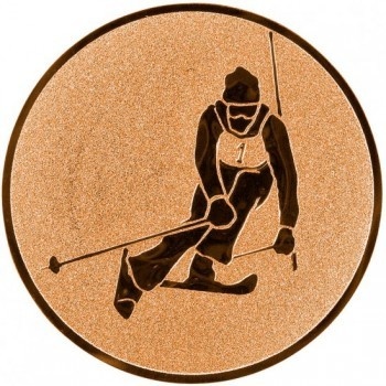 Pohary.com Emblém lyžování sjezd - slalom bronz 25 mm