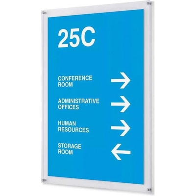 A-Z Reklama CZ Nástěnná plexi tabule A1 se dvěma akrylovými panely a distančními úchyty FS25A1SET