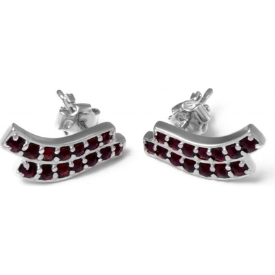 Zlatnictví zlatíčko náušnice s českými granáty 970.00002