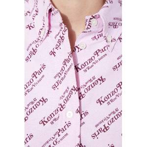 KENZO Памучна риза Kenzo Printed Slim Fit Shirt (FE52CH0879D2.30)