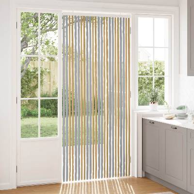 vidaXL Мрежа против насекоми Шенил Сив и бежов 100 x 230 cm 100% ПП (42034467)