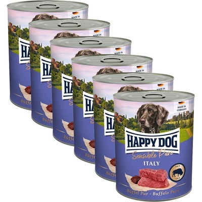 Happy Dog Sensible Pure Italy 6 x 800 г / бивол