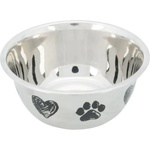 TRIXIE Stainless Steel Bowl - Купа за кучета за храна и вода с неплъзгащо дъно, 2000 мл