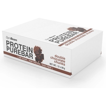 GymBeam Протеинов бар PureBar 12 x 60 g парченца двоен шоколад