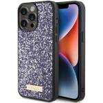 GUESS GUHCP15LPFGSBSP iPhone 15 Pro 6, 1" лилав твърд калъф Rhinestone Metal Logo (GUHCP15LPFGSBSP)