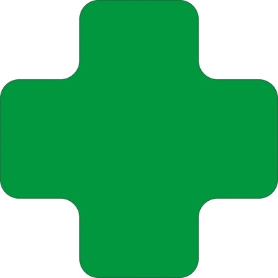 Samolepicí značení umístění palet WT-7110, tvar ''X'' – polykarbonát, zelená, 175×175×75 mm, balení 25 ks