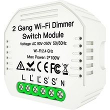 MOES Hidden WiFi smart Dimmer switch 2gang MS-105b