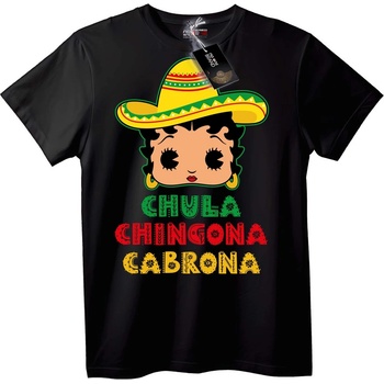 NOONEBRAND Тениска Chula Chingona Cabrona - XS, Black