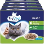 PreVital Cat Sterile Консерва пиле/черен дроб в сос 48 x 100 г