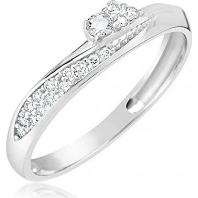 Cutie Diamonds prsteň z bieleho zlata s diamantmi DZ6907 2862 10 X 2