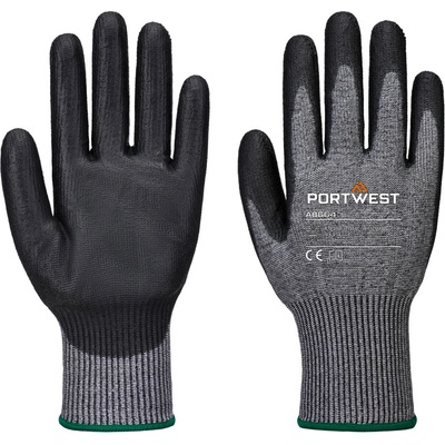 Portwest essential cut f13 ab664 / Ръкавици, устойчиви на порязване, ниво f - черно/сиви s (ab664g8rs)