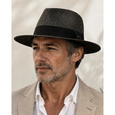Luxusní nemačkavý klobouk Fedora Göttmann Hemingway 22-597/18 černý