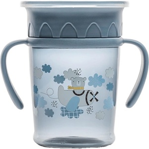 Lorelli Неразливаща се чаша с дръжки Lorelli My Friend - 360°, 275 ml, синя (10230520004)