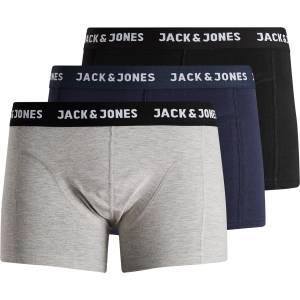Jack and Jones Мъжки боксерки Jack and Jones Anthony 3-Pack Boxer Trunk Mens - Grey/Navy/Black