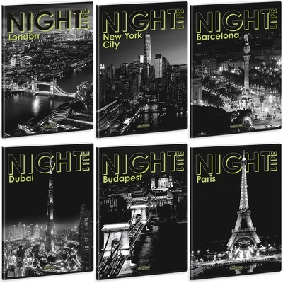Ars Una Тетрадка обикновена ARS UNA A/4 40 листа Екстра телбод Night Life (53805829)