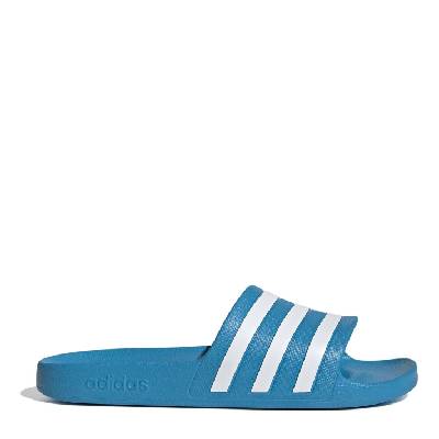 Adilette Aqua Slide Mens - Sol Blue/White