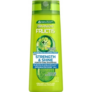 Garnier Fructis Strength & Shine Posilující šampon pro všechny typy vlasů bez lesku a síly 400 ml