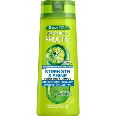 Garnier Fructis Strength & Shine Posilující šampon pro všechny typy vlasů bez lesku a síly 400 ml