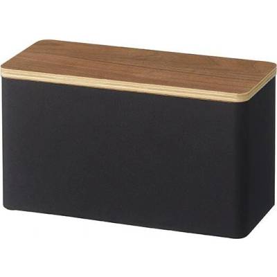 Yamazaki 4807, Úložný box, Čierny, Drevo, Obdĺžnikový, Polywood, Oceľ, Jednofarebný, Vnútorný