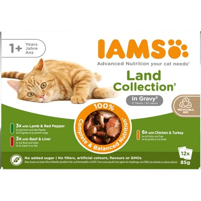 IAMS Advanced Nutrition Adult Land Mix v omáčke Land Mix 24 x 85 g