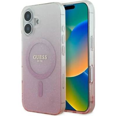 GUESS Калъф Guess IML Glitter Gradient MagSafe за iPhone 16 - розов (3666339301552)