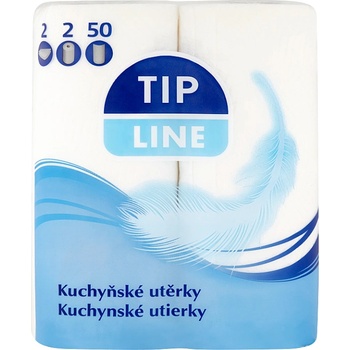 Tip Line Kuchyňské utěrky 2 vrstvy 2 ks