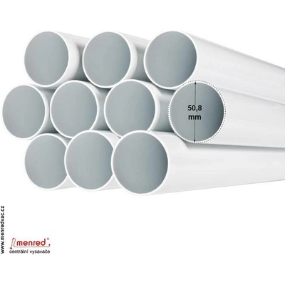 PVC potrubí silnostěnné pro centrální vysavače - průměr 50,8mm - délka potrubí 2m - nepřilnavý povrch. – Hledejceny.cz