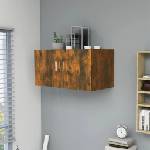 vidaXL Стенен шкаф, опушен дъб, 80x39x40 см, инженерно дърво (815513)