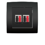 ELMARK City АУДИО РОЗЕТКА- ДВОЙНА АНТРАЦИТ (193721)
