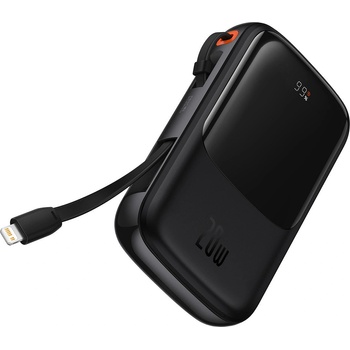 Baseus Преносима батерия Baseus Qpow Pro Overseas Edition, 10000mAh, 20W + USB-C кабел, 3A, черна (PPQD060001)