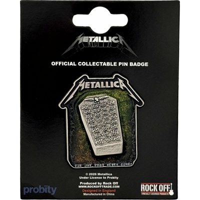 RukaHore odznak Metallica Pin Badge never die tombstone