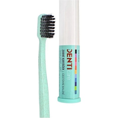 DentiCare zubní kartáček Soft v cestovním obalu Hnědá