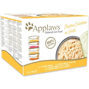 Applaws Multipack chicken selection in broth 12x70 g