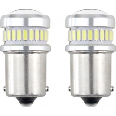 CANBUS 3014 LED žárovky 24 x SMD + 3030 6 x SMD 1156 (R5W, R10W) P21 Bílá, 12 V / 24 V.