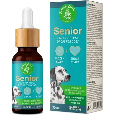 Zelená Země Senior CBD kvapky pre psov 30 ml