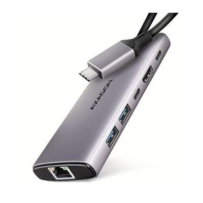 AXAGON HMC-6G2L, USB 10Gb/s hub, 2x USB-A, 1x USB-C, HDMI 4k/60, RJ-45, PD 100W, kabel USB-C 15cm - HMC-6G2L