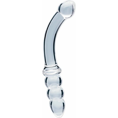 Clarity Celestial Zenith obojstranné dildo z borosilikátového skla 19,5 x 3,2 cm