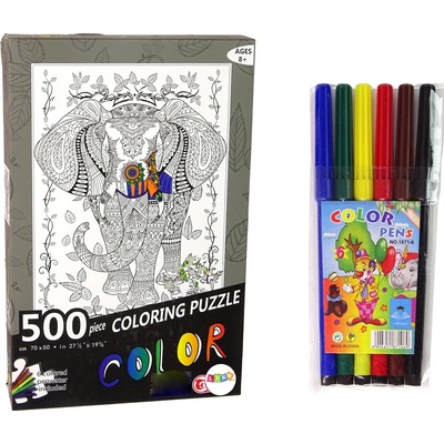 Lean Toys Farebné Slon 500 dielov