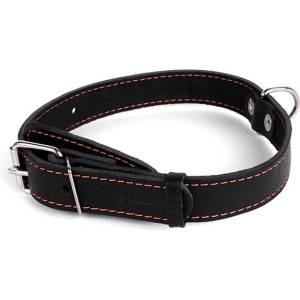 COLLAR Кожен нашийник за куче - 48-63см, 35мм - черен