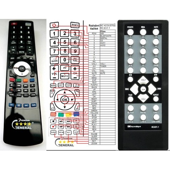 GENERAL BC ACOUSTIQUE EX-222.1 - съвместимо дистанционно управление на марката General (EX-222.1)