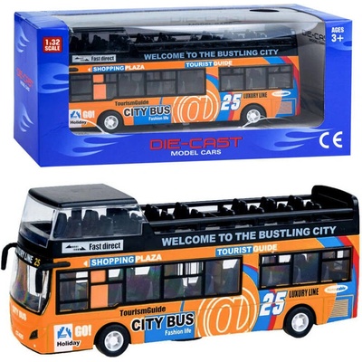 Joko Poschodový Autobus so svetlom a zvukom + otváracie dvere oranžový
