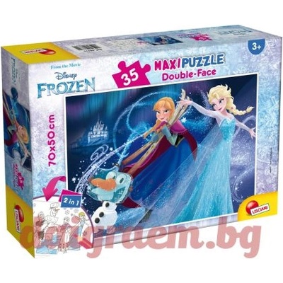 Lisciani Пъзел lisciani 66711 - 35 части - Замръзналото кралство, двулицев пъзел (li66711)
