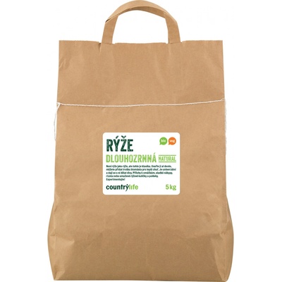 Country Life Bio rýže dlouhozrnná natural 5 kg