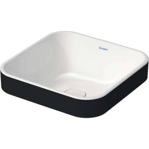 Duravit Happy D. 2 Plus - Вградена мивка, 40x40 см, без преливник, бяла/антрацит, матова 2359406100 (2359406100)